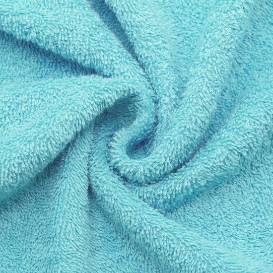 Set van 2 saunahanddoeken, handdoeken, 70 x 200 cm, katoen, azuurblauw