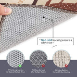 Set van 2 antislip keukenmatten en vloerkleden, wasbare rubberen mat, deurmatloper, microvezeltapijtset