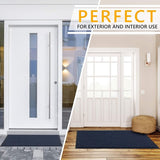 Deurmat, blauw, 40 x 60 cm, waterdicht, wasbaar, duurzame vuilvanger, antislip deurmat voor huisdeur, hal, ingang, keuken, slaapkamer