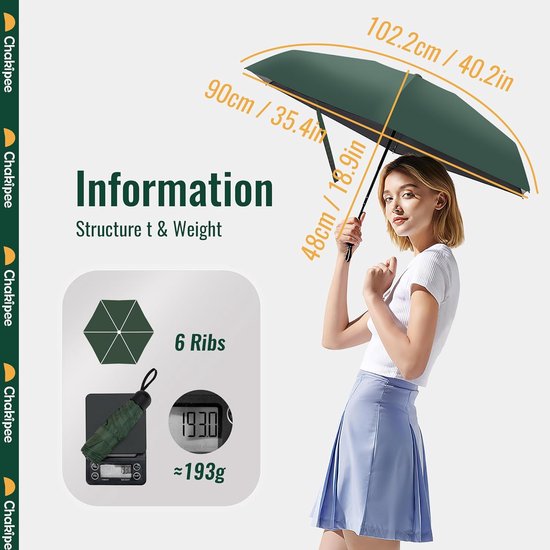 Mini kleine paraplu-zakparaplu met 6 ribben, 260T stof en aluminium paraplubak, paraplu compact opvouwbaar lichtgewicht outdoor UV-bescherming paraplu's