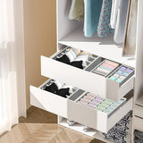 Lade-organisatiesysteem, opbergdozen voor ondergoed, set van 8, opvouwbare lade-organizer-lade, voor het opbergen van sokken, stropdassen, pyjamabroeken en andere accessoires