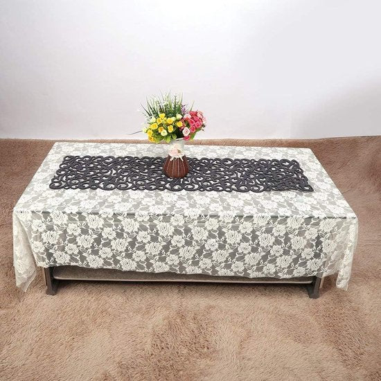 7 kleuren rechthoek holle vilt tafelloper tafelkleed matten placemats huishoudelijke decoraties grijs