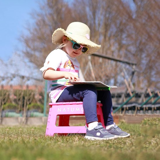 Opstapkruk voor kinderen, klapkruk, opvouwbaar, lichte en antislip kinderkruk voor badkamer en toilet, opklapbare trap voor badkamer, keuken en tuin, 22 cm (koningsblauw)