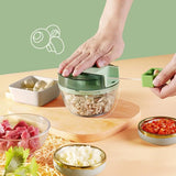 Handmatige keukenmachine Groentensnijder Draagbare knoflookmolen Uiensnijder voor groenten Fruitnoten Duurzaam BPA-vrij Food Grade materiaal 650ml