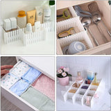 Ladeverdeler, ladeverdeler, 16 stuks, verstelbare ladeverdeler, opbergsysteem, wit, scheidingswanden, verstelbaar voor kast, ondergoed, sokken, doe-het-zelf bureau-organizer