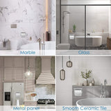 Toiletrolhouder met plankje, roestvrij staal, voor aan de muur, zelfklevend, je hoeft niet te boren, voor badkamer, toilet, keuken, zilverkleurig