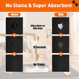 voerbakmat voor honden, hoogwaardige antislip hondenbak, 60 x 40 cm, super absorberend, sneldrogend, voermatten voor huisdieren, voermat voor katten, voermat voor katten (zwart)