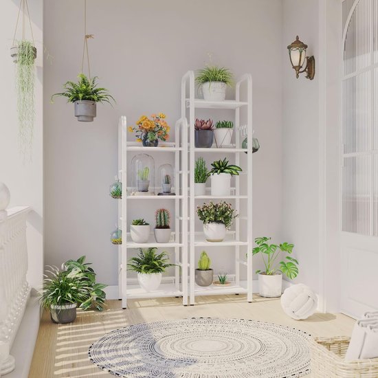 Staand rek 4 niveaus wit