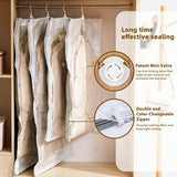Hangende vacuümopbergzakken Ruimtebesparende vacuümzakken Jumbo en groot voor seizoenskleding, jurken, pakken, herbruikbare kastorgel