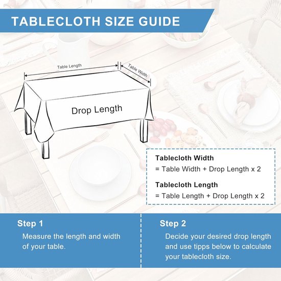 Linen Beige Tablecloth, Linen Look, Washable Table Linen, Water-Repellent Tablecloth for Dining Room, Garden, Party, Weddings or Household, 135 x 220 cm