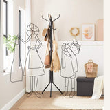 Kledingstandaard, hoogte 182 cm, standvastig, zwart/wit