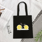 Herbruikbare boodschappentassen, katoenen boodschappentas, herbruikbare draagtas, zwarte schoudertas (35 x 30 cm), zwart