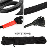 karabijnhaak, nylon koord met hoge sterkte veiligheid, 20 m multifunctioneel touw diameter 8 mm - aanmeerlijn, brei, gevlochten lijn, camping, wandelen