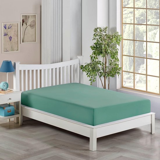 Hoeslaken 160 x 200 cm, van katoen, single-jersey stof, 140 g/m², hoeslaken met 30 cm matrashoogte, ultrazacht en ademend