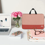 Laptoptas 15,6 inch, TSA-vriendelijke laptophoes 15/6, waterafstotende laptoptas met vakken en vakken, compatibel