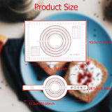 2-delige bakmat, antislip siliconen mat keuken, siliconen bakmat, gemakkelijk schoon te maken, herbruikbare broodbakaccessoires, antiaanbaklaag deegmat met maatvoering