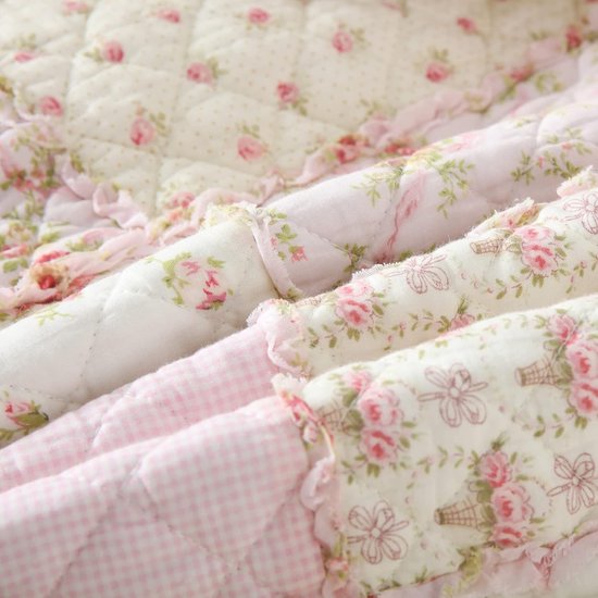 sprei,100% katoenen hoes, gewatteerde vulling van 80% katoen + 20% polyester