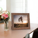 Rustieke fotolijst 20x25 cm set van 2, wand- en tafelfotolijst, bruin