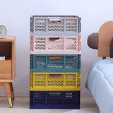 2 stuks opvouwbare opbergmand kunststof opbergkisten voor keuken, slaapkamer, werkkamer (2 stuks roze + 2 stuks grijs, 40 x 30 x 15 cm)