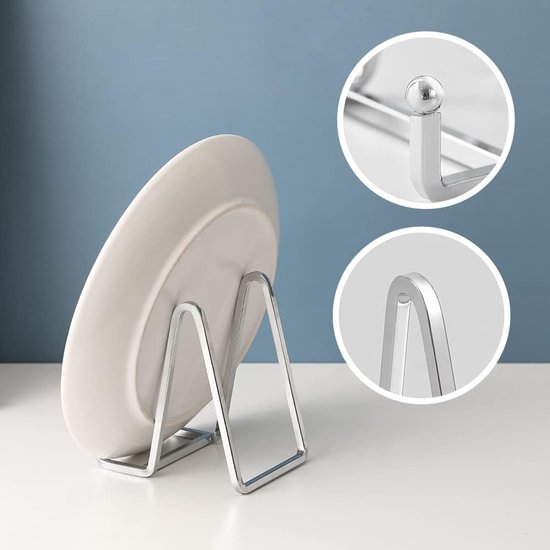 metalen plaatstandaard is gemaakt van duurzaam en dik ijzerdraadmateriaal