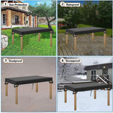 Afdekking voor tuintafel, 600D-afdekking, tuintafel, tafelafdekking, outdoor, weerbestendig, afdekking, tuinmeubelen, winterbestendig, afdekzeil, tuintafel, 200 x 100 x 15 cm