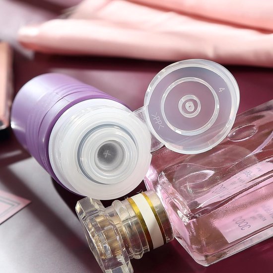 Siliconen reisflessenset 90 ml, set van 4 reisflessen om te vullen, lekvrij, cosmetische flessen voor het vullen van reizen, container, BPA-vrij, FDA-goedgekeurd, voor het vullen van douchegellotion