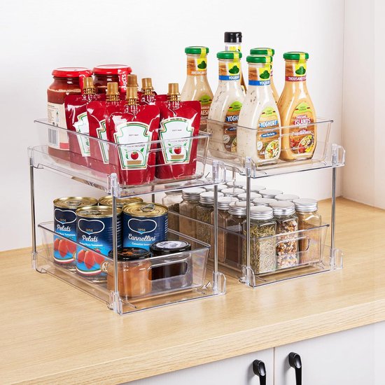 Duidelijke 2-laags organizer met verdelers