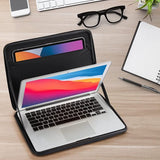 Laptoptas voor 13 inch MacBook Air M2/M1 2022-2018, 13 inch MacBook Pro M2/M1 2022-2016, 14 inch MacBook Pro M1 A2442 2021, harde schokbestendige beschermhoes met tablethoes voor 9,7 inch. - 12,9-inch iPad