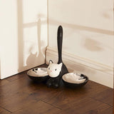 Kattenbak van roestvrij staal en thermoplastische hars, zwart, 32 cm