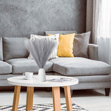 Kunstpampasgras, 7 steel, 45 cm, pluizig kunstpampasgras, boho, 5 stuks, kunstbloemen, decoratief bloemarrangement, vaasvullingen voor thuis, woonkamer, bruiloft (grijs)