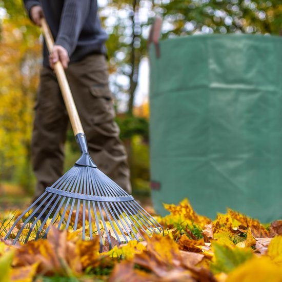 Tuinzakken, set bladzakken, 4 x 272 L. Stabiele tuinafvalzakken - zakken voor tuinafval en gemaaid gras, opvouwbare groenafvalzakken, groot, robuust (4 x 272 L.)