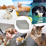 Set van 4 microvezel hondenhanddoeken, zacht, absorberend, huisdierbadhanddoek, droogverzorgingshanddoek met geborduurde poten, voor katten, badverzorging, grijs, 90 x 50 cm