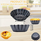 12 stuks eieren cakevorm cupcakes muffin vorm mini taartvorm mentall eiercakevorm taartvormen voor pudding, cake, cupcake, muffin