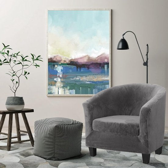 Fauteuilbeschermer, fauteuilhoes, fauteuilspreien, uittrekbare elastische fauteuil, velours fauteuilhoes met armleuningen voor caféstoel, clubstoel, loungestoel, cocktailstoel