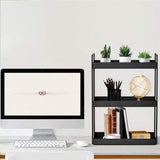 3 Tier staande rekken keuken onderkast plank douche plank badkamer werkblad organizer Vanity Tray cosmetica & make-up opslag kruidenrek, zwart