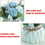 Kunstbloemen in pot, tafeldecoratie, bloemen, 3 stuks, kunstplanten met pot, kunstbloemen, pot, mini-nep-hortensia, kleurrijke kunstbloemen in pot voor thuis, party, bruiloft, tafeldecoratie