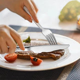 60-delige bestekset voor 12 personen, roestvrij staal, inclusief mes, vork, lepel, vaatwasmachinebestendig en roestvrij, zilverkleurig