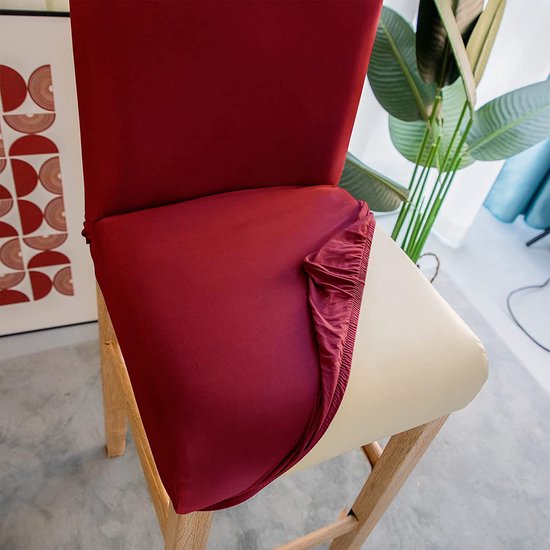 Stoelhoezen, Set met 2 Stretch barkruk covers, afneembare wasbare stoelhoes, Decoratie, Stoelhoes, barkruk, Stoelhoezen Voor Pub, Combinatieapparaat, Bar, Café, rood, 2 stuks