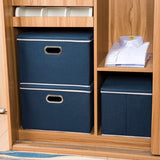 Opvouwbare opbergkubussen met deksel [Pack van 1] Opvouwbare stoffen opbergdozen Organizer Containermanden met deksel voor thuis (45x30x30cm)