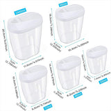 Opslagcontainers, set van 5 BPA-vrije voedselopslagcontainers voor ontbijtgranen/cornflakes