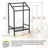 3-Tier Towel Rack Stand with Storage Platform, Free Standing Metal Towel Drying Rack, Washcloth Holder, Bathroom Storage Organiser