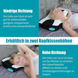Nekkussen, hoofdkussen, traagschuimkussen, neksteunkussen voor orthopedisch kussen en zijslaapkussen, ergonomisch slaapkussen voor optimale ondersteuning in alle slaaphoudingen