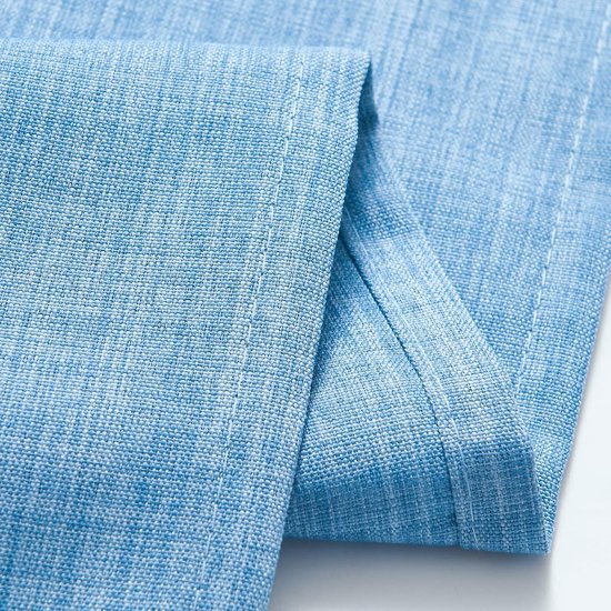 Vitrage bistrogordijn linnenlook raamgordijn gordijn gaas sjaals vitrage halftransparant raamgordijn keuken woonkamer landhuis set van 2 63 B x 60 H (cm) blauw