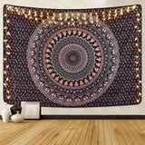 Mandala muurhangend Boheems Indiaas tapijt yoga hippie psychedelische decoratieve doek groot tafelkleed 210 x 150cm