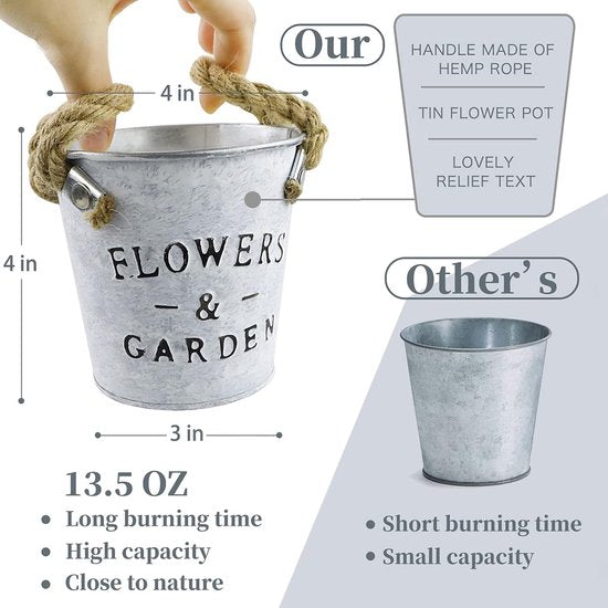 Citronella Kaarsenset, geurkaarsenset, 2 stuks, 100% sojawas, groot, decoratief en zomercadeau, perfect voor kamperen, grillen, picknicks, tuin, slaapkamer, binnen en buiten, 383 g/50 uur