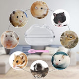 Hamster Badkamer Transparant Hamster Toilet Bad Kleine Dieren Afneembare Ronde Container Accessoires voor Chinchilla Gerbil Fret Cavia Muizen met Schep