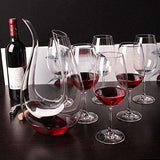 Decanter 1,2 l wijndecanteerpot, loodvrije glazen ventilatiekaraf, perfecte cadeauset, decanteerder