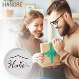 Rond Dienblad Houten Dienblad: Thuis Klein Houten Dienblad Decoratieve Rustieke Witte Dienbladen Decoratie voor Koffie Aanrecht, 30 cm