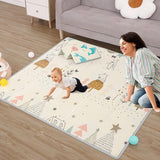 Baby Kruipmat, baby mat, kruipmat, opvouwbaar, speelmat voor baby's, vrij van schadelijke stoffen, dubbelzijdig speelbaar, waterdicht, BPA-vrij, 120 x 120 x 1 cm