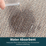 Keukentapijt wasbaar antisliptapijt loper jute imitatieweefsel keukenmat keukenloper vuilvangmat keuken- en eetkamerset natuurrubber achterkant 44 x 75 + 44 x 120 cm